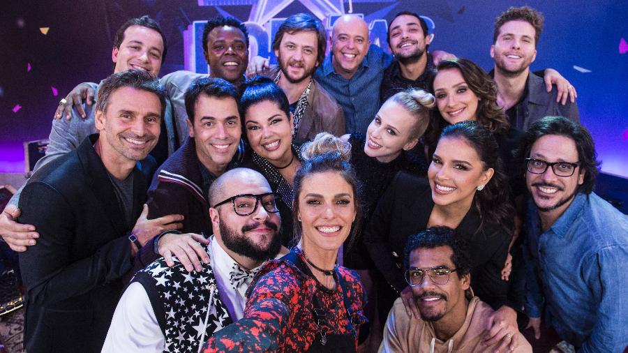 Selfie marca primeiro encontro do elenco de apresentadores e competidores de "PopStar" - Divulgação/Globo