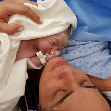 Paloma Tocci na hora do parto de sua filha, Maya - Reprodução/Instagram