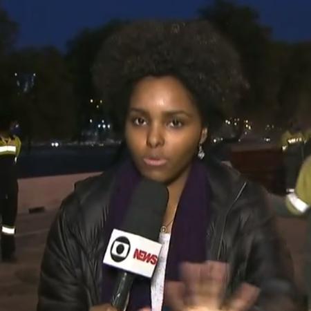 Repórter Camila Silva se explica após chamar entrevistado de "senhor de 45 anos" - Reprodução/Globo - Reprodução/Globo