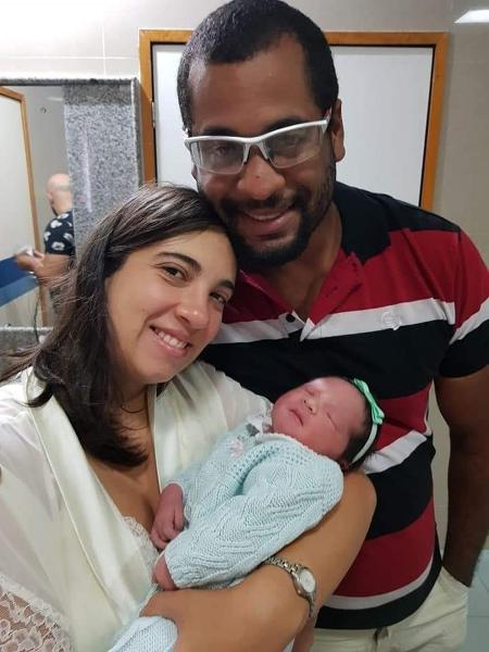 Bruna Ananda deu à luz Aurora na presença de seus papais - Arquivo Pessoal