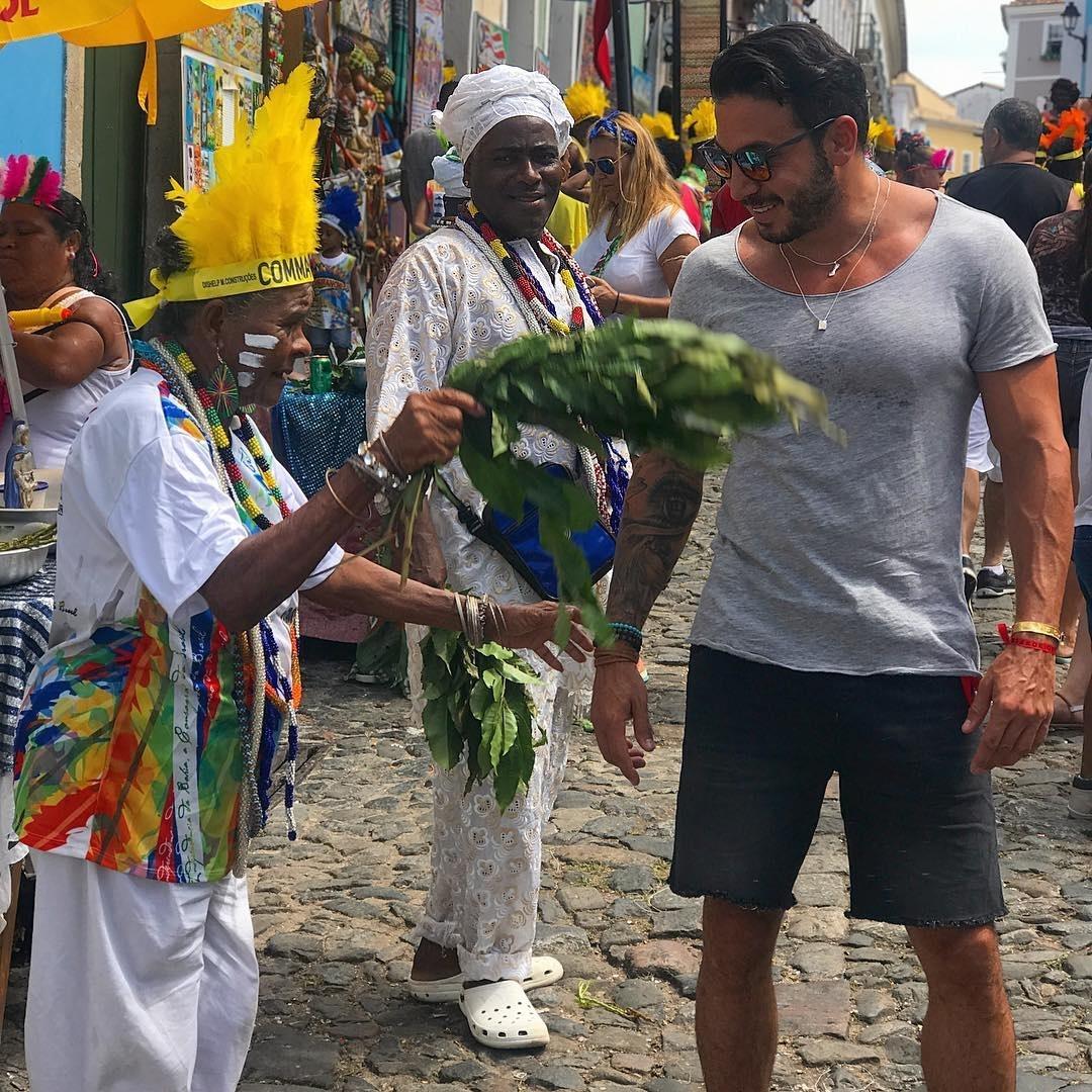 Gustavo no Pelourinho, na Bahia - Reprodução/Instagram