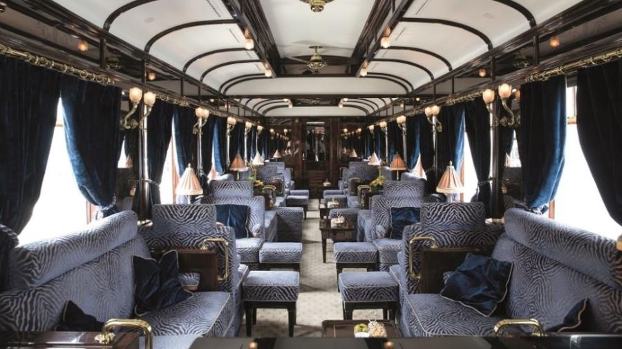 Interior do Venice Simplon-Orient-Express, um dos mais luxuosos trens do mundo - Divulgação/Belmond
