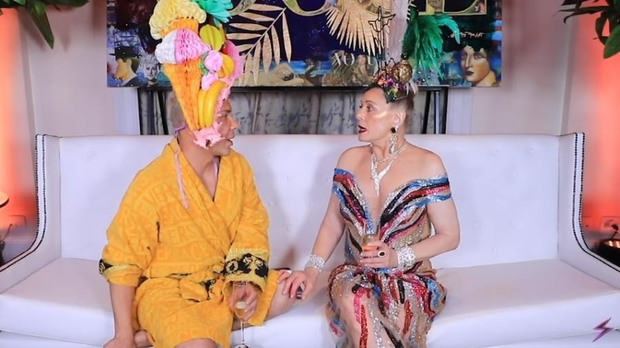 Matheus Mazzafera entrevista Vera Fischer no Baile da Vogue 2020 - Reprodução/YouTube
