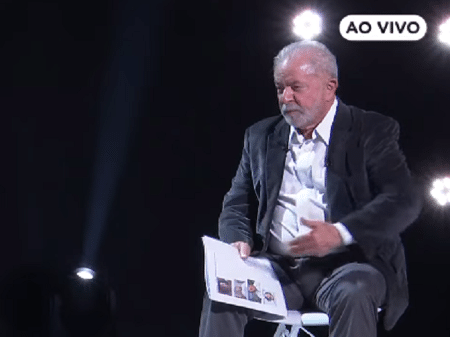 Thelma Assis entrevista o ex-presidente Lula em live - Reprodução/YouTube