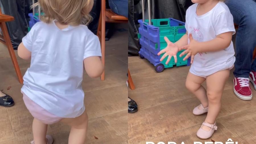 Tiago Leifert se diverte com dança da pequena Lua - Reprodução/Instagram