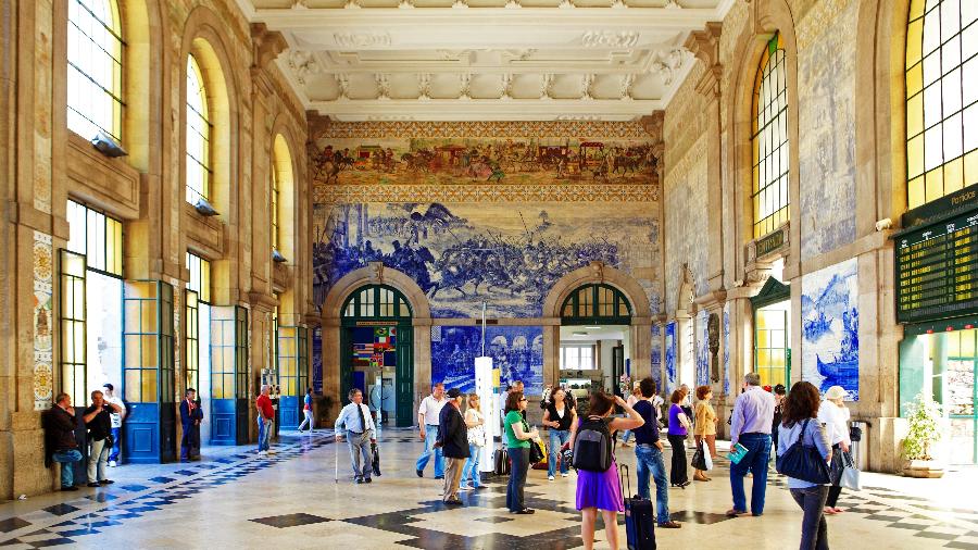 Estação São Bento, na cidade do Porto, em Portugal - Allan Baxter/Getty Images