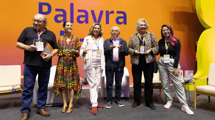 Ruy Castro, Thalita Rebouças, Ana Maria Machado, Maurício de Sousa e Clara Alves na Bienal do Livro Rio 2023