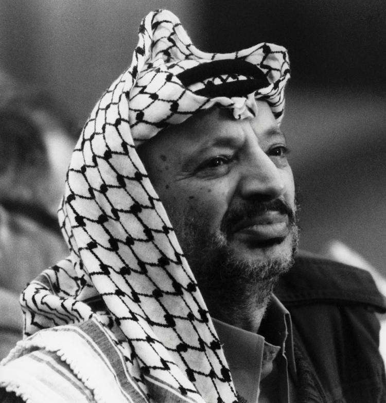 O líder palestino Yasser Arafat, em foto de 1983