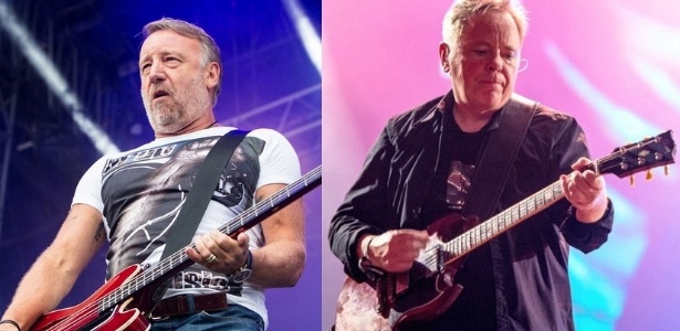 Peter Hook e Bernard Sumner, que se apresentam no mesmo dia no Brasil - Getty Images/Montagem