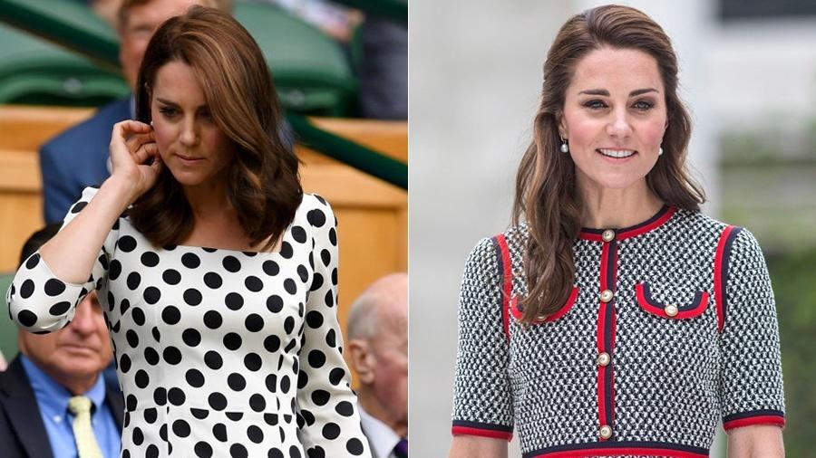 Kate Middleton depois e antes de cortar as madeixas - Getty Images