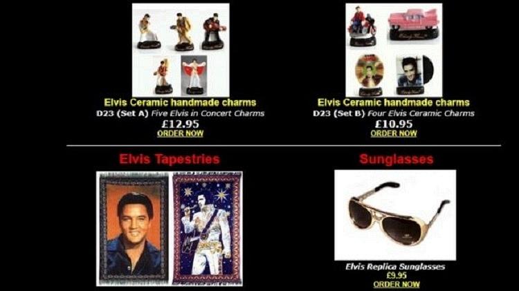 Tapetes de Elvis e bibelôs de cerâmica são alguns dos produtos buscados pelos fãs  - Elvisly Yours/BBC - Elvisly Yours/BBC