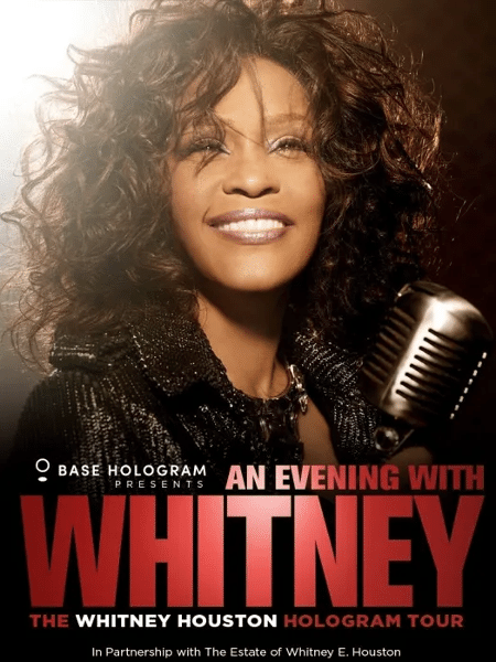 Pôster da turnê Whitney Houston em holograma - Reprodução