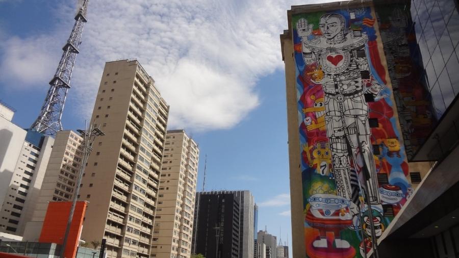 Obra do artista Rui Amaral que foi apagada em São Paulo - Divulgação