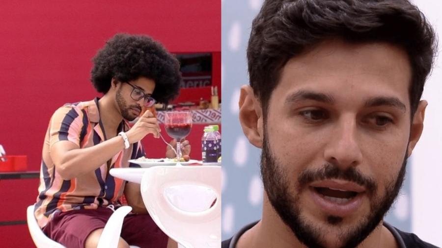BBB 22: Luciano almoçando sozinho e Rodrigo desabafando marcam dia - ReproduçãoGloboplay