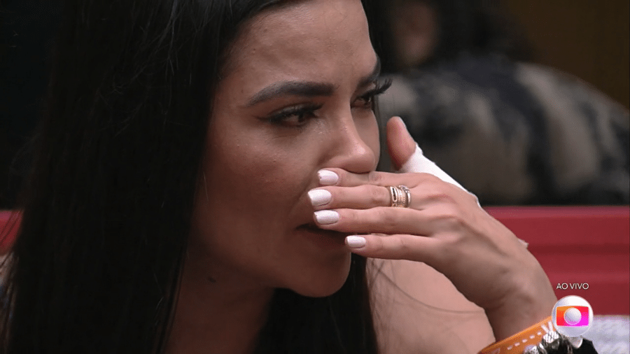 BBB 23: Dania chora após eliminação de Cara de Sapato e MC Guimê - Reprodução/Globoplay