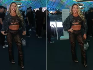 Tati Minerato vai ao Rock in Rio com look ousado: 'Falso comportado'