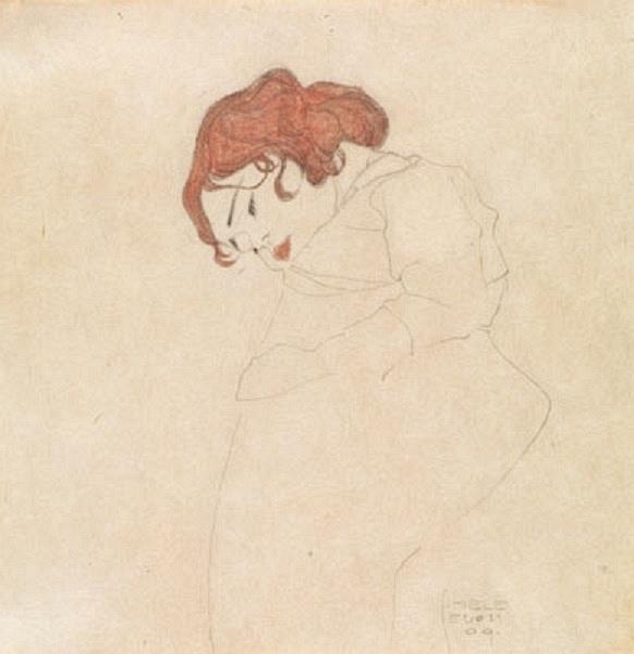 "Jovem Adormecida" (1909), de Egon Schiele - Reprodução