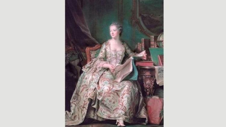 O retrato que Maurice Quentin de La Tour da Madame de Pompadour mostra a amante do rei Louis 15 em tons pasteis - Wikimedia - Wikimedia