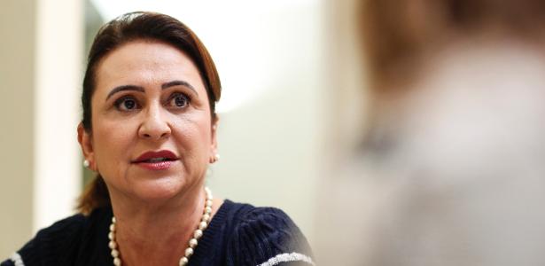 29.ago.2018 - Senadora e candidata a vice presidência Kátia Abreu