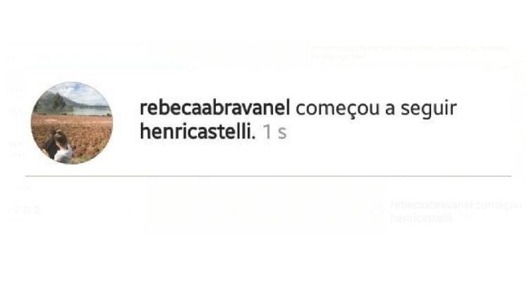 Rebeca Abravanel começa a seguir Henri Castelli - Reprodução/Instagram - Reprodução/Instagram