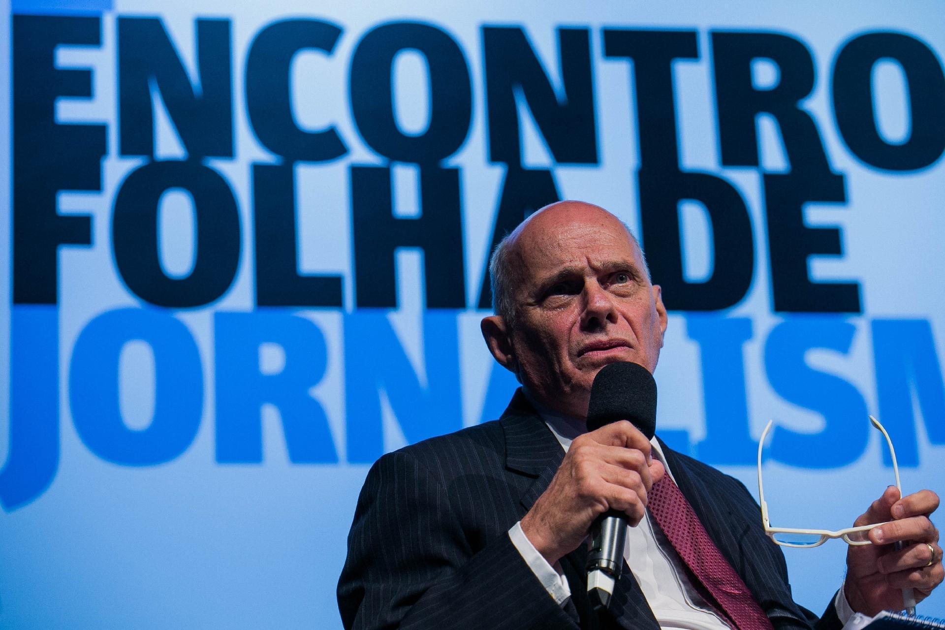 Ricardo Boechat no 2º Encontro Folha de Jornalismo em fevereiro de 2018 - Adriano Vizoni/Folhapress