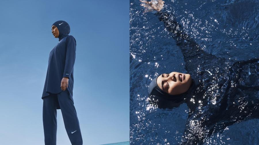 Nike lança coleção de roupa de banho que inclui hijab - Reprodução/Nike