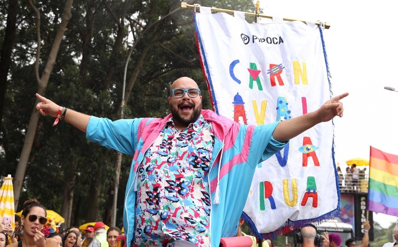 Tiago Abravanel no Bloco da Preta, no Ibirapuera, zona sul de São Paulo - Gabriela Burdmann/UOL