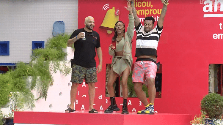 BBB 21: Karol Conká, Projota e Nego Di - Reprodução Globoplay - Reprodução Globoplay