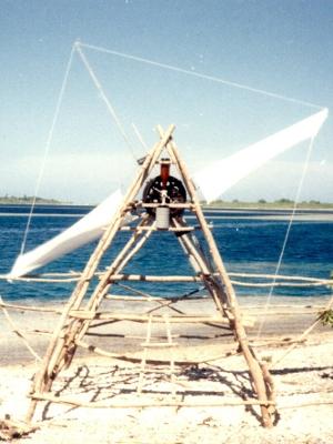 O moinho de vento construído na ilha - Arquivo pessoal - Arquivo pessoal