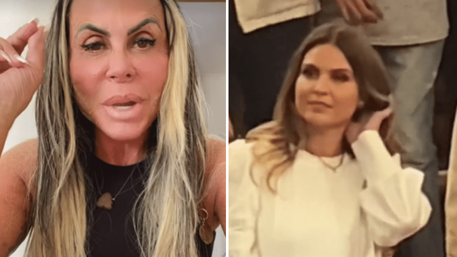 Gretchen defende Aline Barros, que foi acusada de fazer cara feia para a Rainha do Bumbum