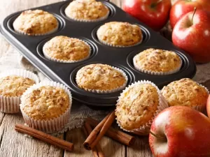 Além de saboroso, muffin de maçã é fácil de fazer, rápido e não tem glúten