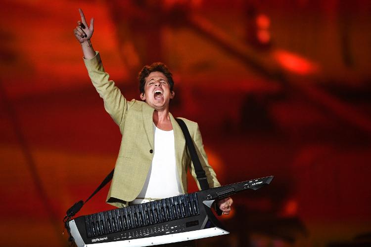 19.set.2024 - Charlie Puth se apresenta no Palco Mundo do quarto dia de Rock in Rio