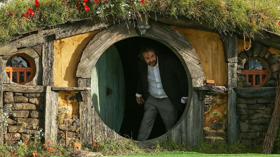Peter Jackson no set da casa de Bilbo Bolseiro em "O Hobbit: Uma Jornada Inesperada" - Hagen Hopkins/Getty Images