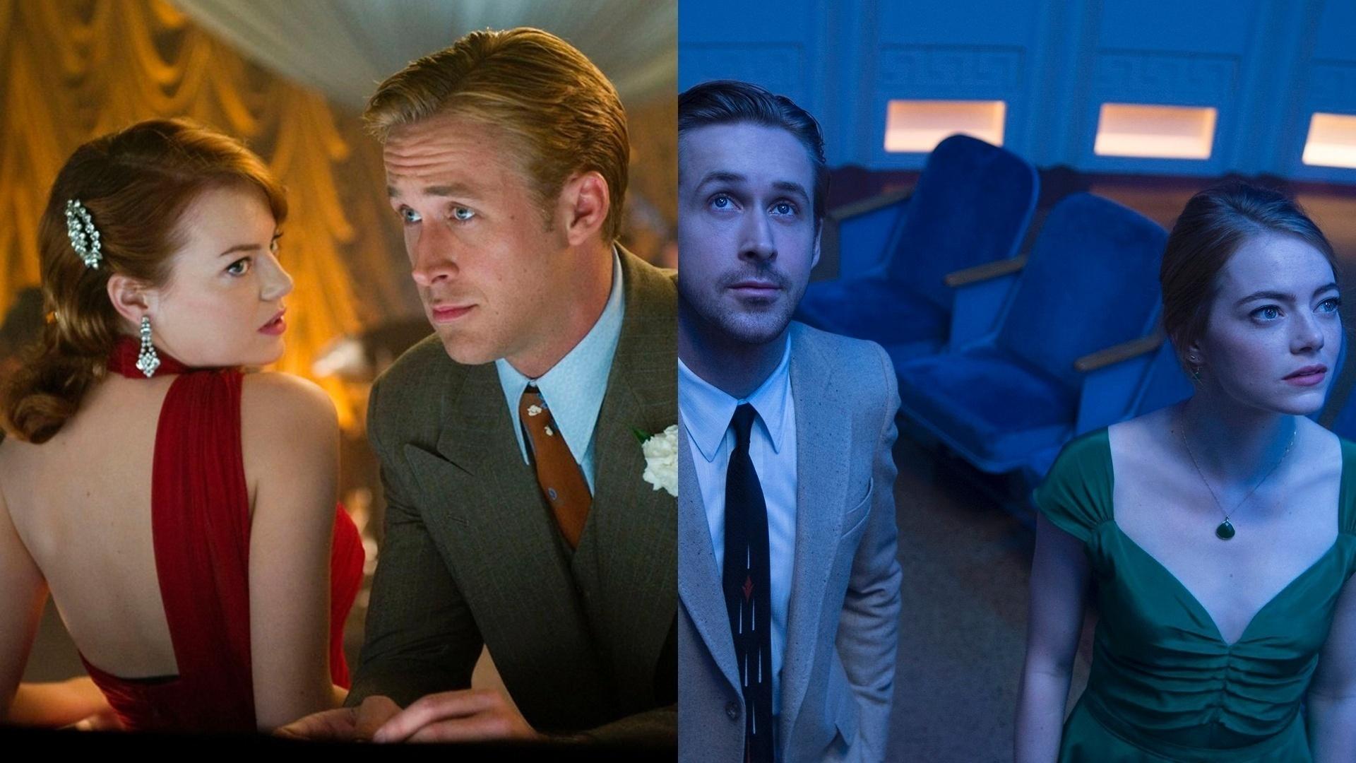Cenas dos filmes "Caça aos Gângsteres" (2013), de Ruben Fleischer e "La La Land: Cantando Estações" (2016), de Damien Chazelle - Reprodução/Montagem