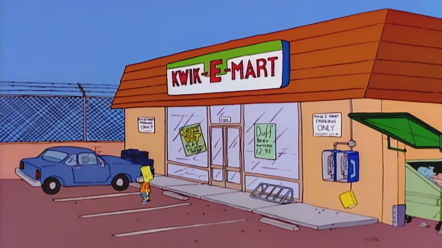 Bart Simpson entra na loja kwik-e-mart na série "Os Simpsons" - Reprodução
