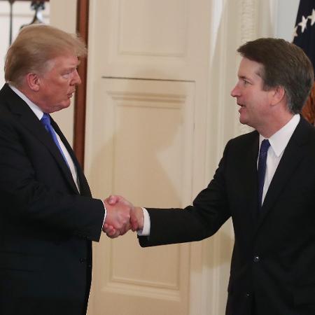 O presidente Donald Trump e o juiz Brett Kavanaugh - Mark Wilson/Getty Images