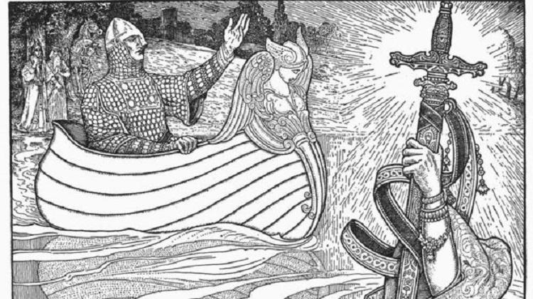 Na tradição anglo-saxã as espadas estão relacionadas com status; Arthur vira rei da Bretanha ao receber sua Excalibur da pedra - Alamy - Alamy