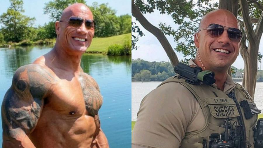 Dwayne Johnson, o The Rock, se surpreende com semelhança com policial do Alabama, Estados Unidos - Reprodução/Instagram