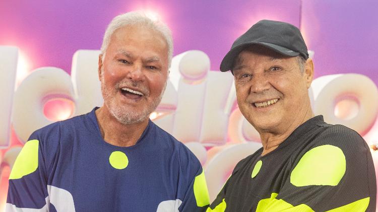 Kadu Moliterno e André de Biase em gravação do Caldeirão com Mion Kadu Moliterno e André de Biase em gravação do Caldeirão com Mion