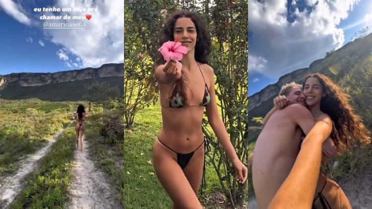 Marina Sena e Juliano Floss celebraram o Dia dos Namorados em viagem em meio à natureza Marina Sena e Juliano Floss celebraram o Dia dos Namorados em viagem em meio à natureza