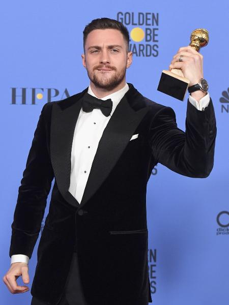 Aaron Taylor-Johnson levou o Globo de Ouro 2017 de melhor ator coadjuvante por "Animais Noturnos" - Getty Images