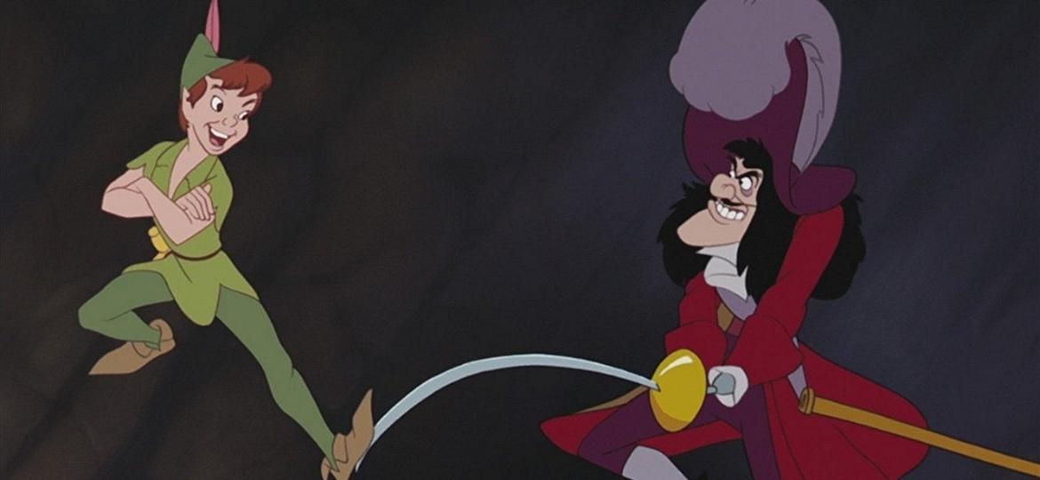 Peter Pan luta contra o Capitão Gancho no clássico da Disney nos anos 50 - Reprodução