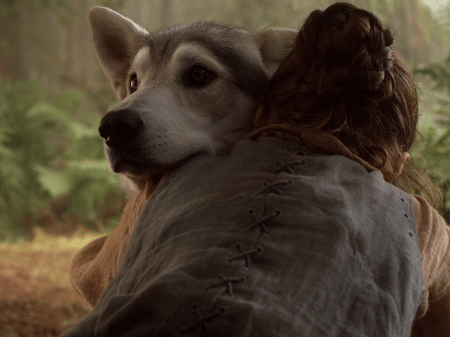 Saxon como a loba gigante Nymeria - Reprodução