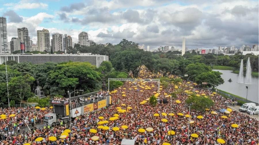 Bell Marques leva uma multidão para seu bloco no Parque do Ibirapuera, em São Paulo - Edson Lopes Jr./UOL