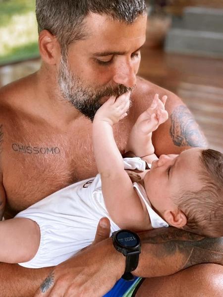 Bruno Gagliasso com o filho Zyan, do casamento com Giovanna Ewbank - Reprodução/Instagram