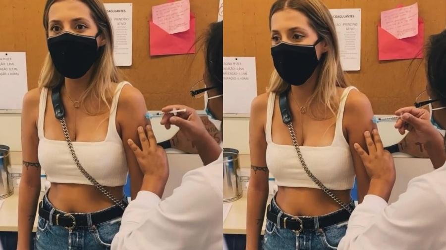 Paola Antonini toma 1ª dose da vacina contra Covid-10 - Reprodução/Instagram