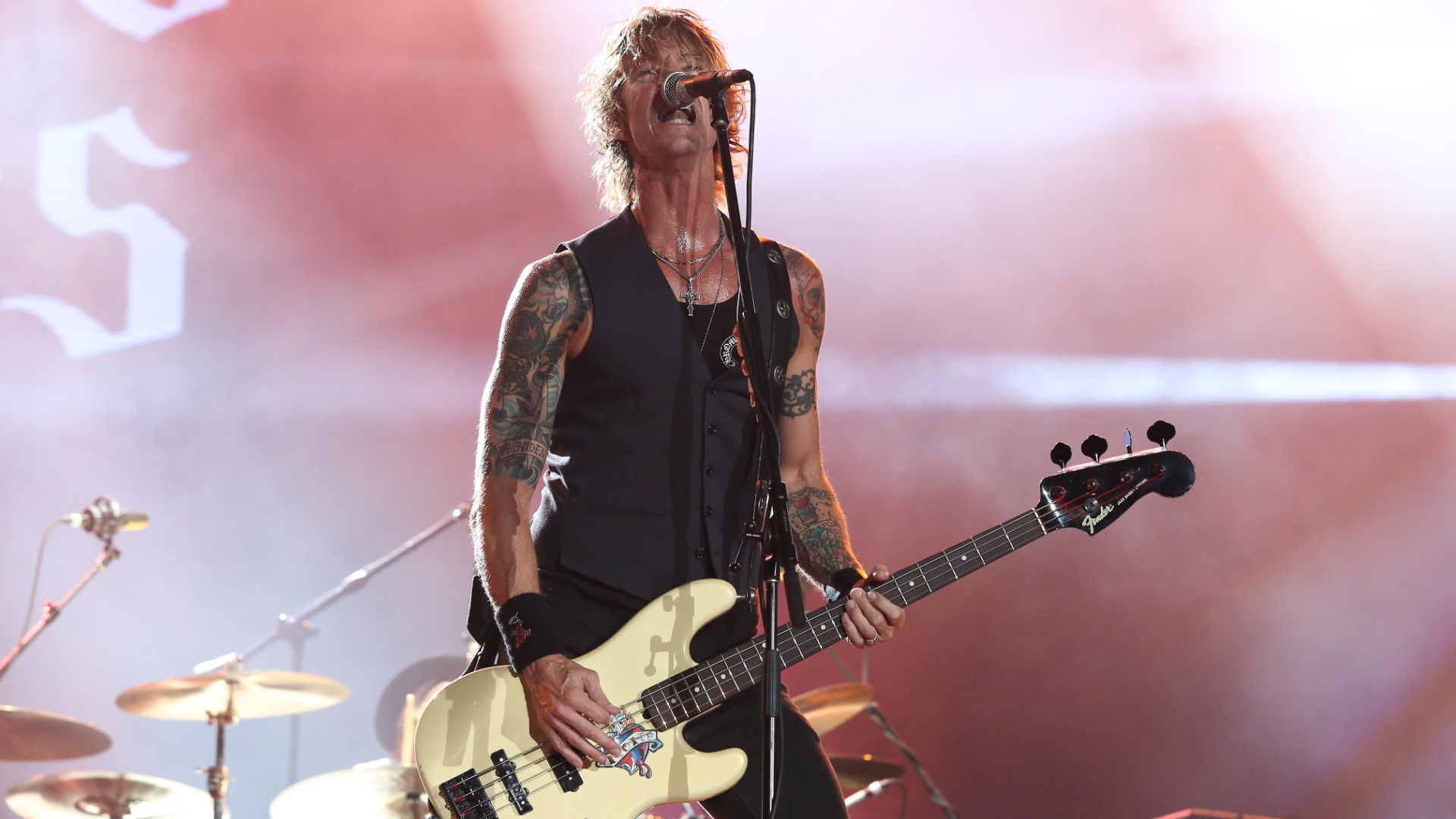 24.set.2015 - Johnny Depp, Alice Cooper e Joe Perry se apresentam no grupo Hollywood Vampire no palco Mundo no Rock in Rio 2015 - Marco Teixeira/UOL