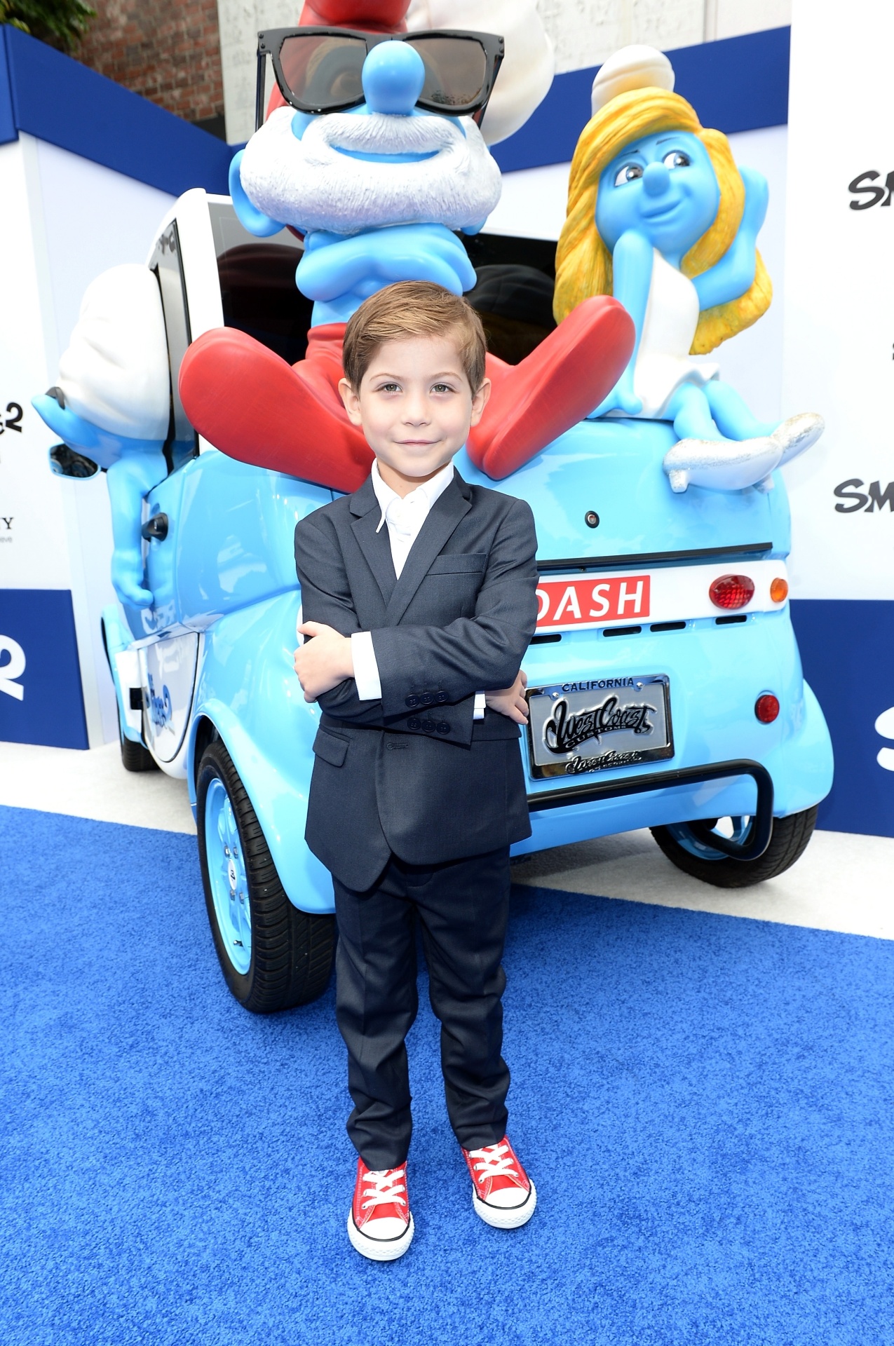 28.jul.2013 - O ator Jacob Trembley divulga "Os Smurfs 2", seu primeiro grande filme da carreira - Michael Buckner/Getty Images