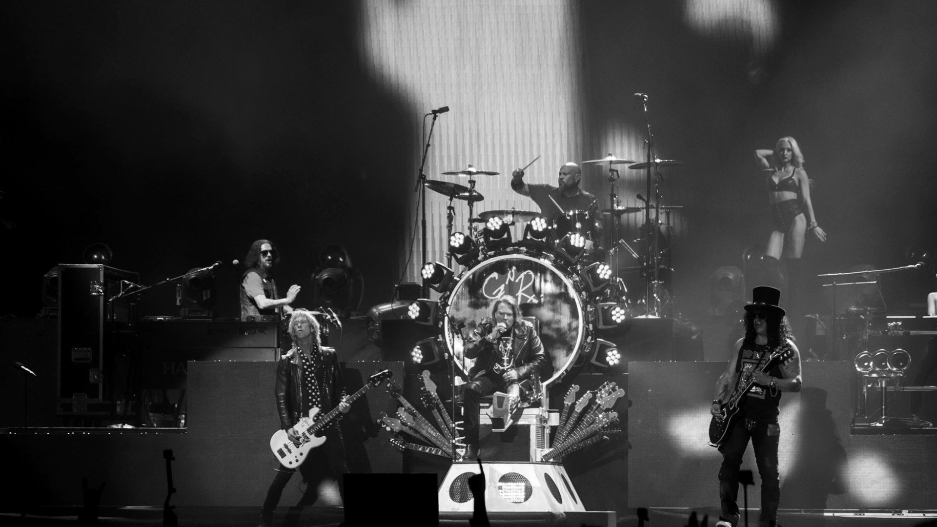 23.abr.2016 - Com a volta de Axl, Slash e Duff, Guns N? Roses toca no segundo fim de semana de Coachella, em Indio, na Califórnia - Divulgação