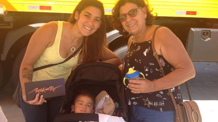 Bianca e Rosangela na fila do Rock in Rio - Carolina Farias - Carolina Farias